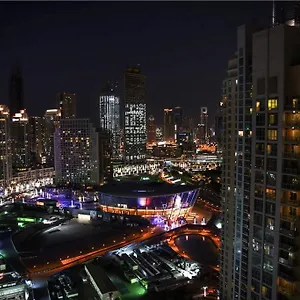 Downtown With Fountain And Burj Khalifa View Apartment